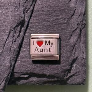 I ♥️ My Aunt Italian Charm Bracelet Link